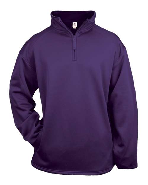 Badger Men's Performance Quarter-Zip Pullover - Purple