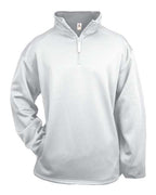 Badger Men's Performance Quarter-Zip Pullover - White