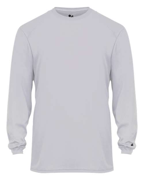 Badger Youth B-Core Long Sleeve T-Shirt - Silver