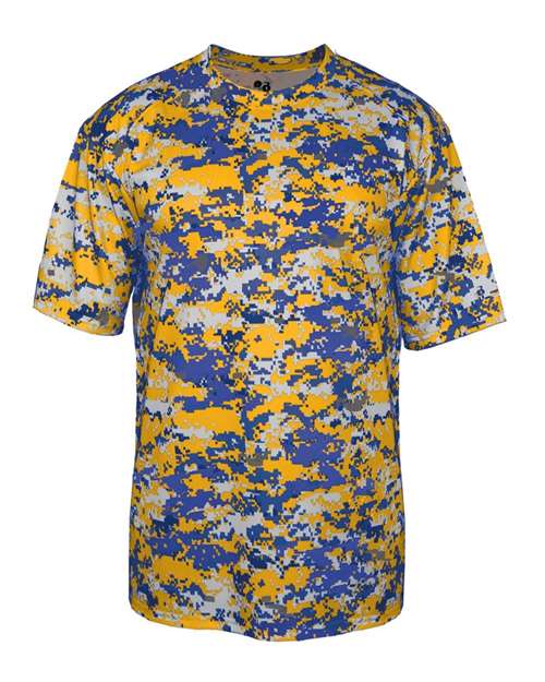 Badger Men's Digital Camo T-Shirt - Royal/ Gold Digital