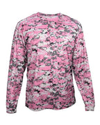 Badger Men's Digital Camo Long Sleeve T-Shirt (Part 1 of 2) - Pink Digital