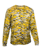 Badger Men's Digital Camo Long Sleeve T-Shirt (Part 1 of 2) - Gold Digital