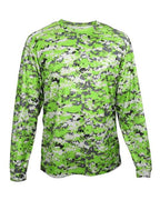 Badger Men's Digital Camo Long Sleeve T-Shirt (Part 1 of 2) - Lime Digital