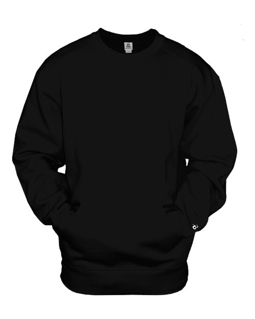 Badger Unisex Pocket Crewneck Sweatshirt - Black