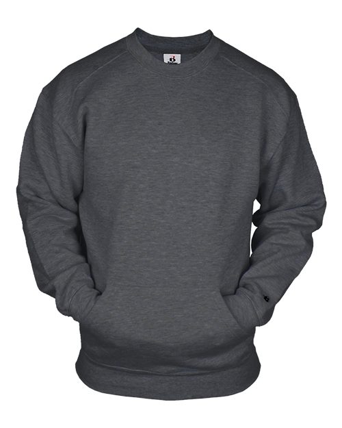 Badger Unisex Pocket Crewneck Sweatshirt - Charcoal