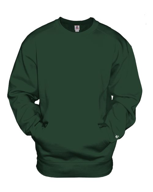 Badger Unisex Pocket Crewneck Sweatshirt - Forest