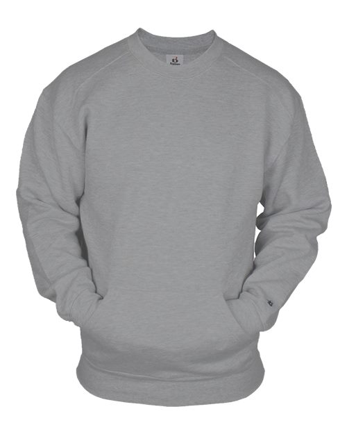 Badger Unisex Pocket Crewneck Sweatshirt - Oxford
