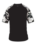Badger Youth Camo Sport T-Shirt - Black/ White Camo