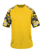 Badger Youth Camo Sport T-Shirt - Gold/ Gold Camo