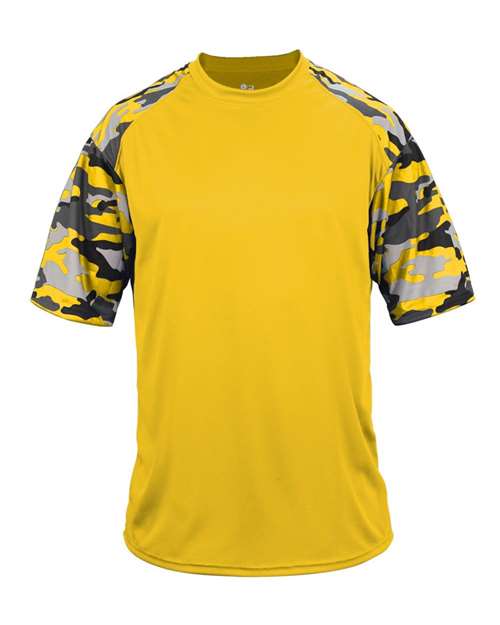 Badger Youth Camo Sport T-Shirt - Gold/ Gold Camo