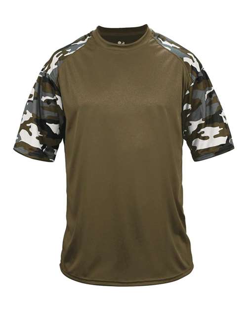 Badger Youth Camo Sport T-Shirt - OD Green/ OD Green Camo