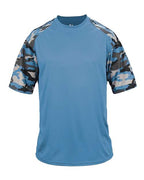 Badger Youth Camo Sport T-Shirt - Columbia Blue/ Columbia Blue Camo