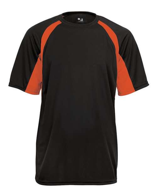 Badger Youth B-Core Hook T-Shirt - Black/ Burnt Orange