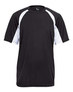 Badger Youth B-Core Hook T-Shirt - Black/ White