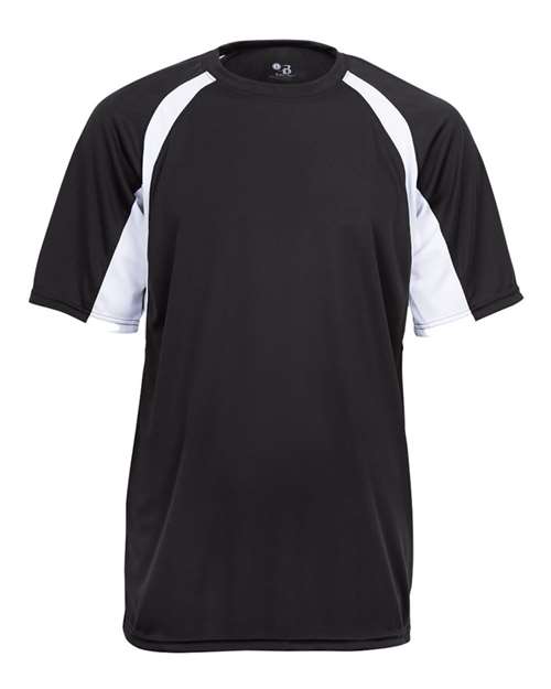 Badger Youth B-Core Hook T-Shirt - Black/ White