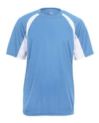 Badger Youth B-Core Hook T-Shirt - Columbia Blue/ White