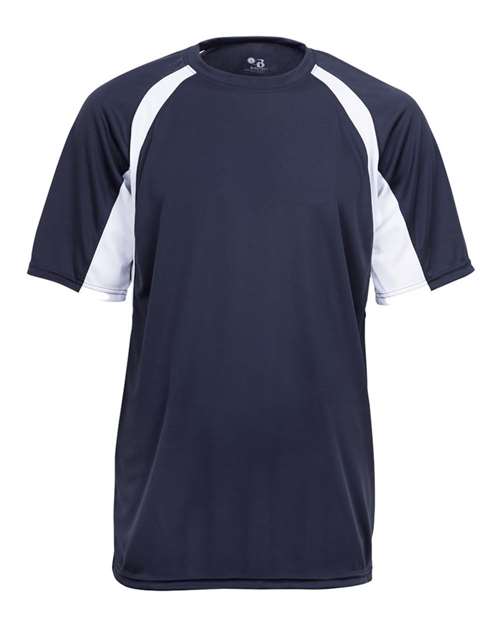 Badger Youth B-Core Hook T-Shirt - Navy/ White