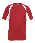 Badger Youth B-Core Hook T-Shirt - Red/ White