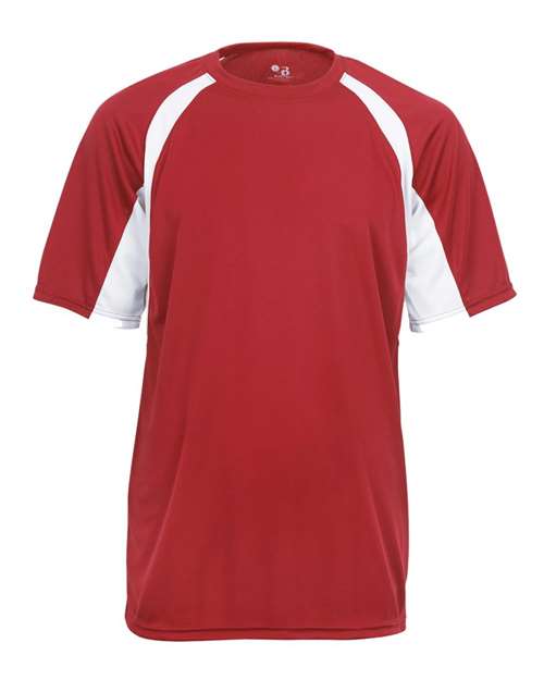 Badger Youth B-Core Hook T-Shirt - Red/ White