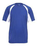 Badger Youth B-Core Hook T-Shirt - Royal/ White
