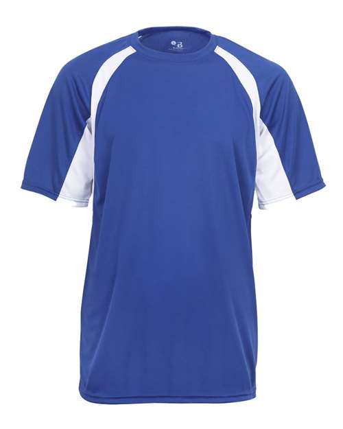 Badger Youth B-Core Hook T-Shirt - Royal/ White