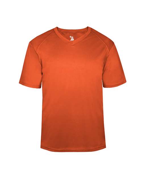 Badger Youth B-Core V-Neck T-Shirt - Burnt Orange