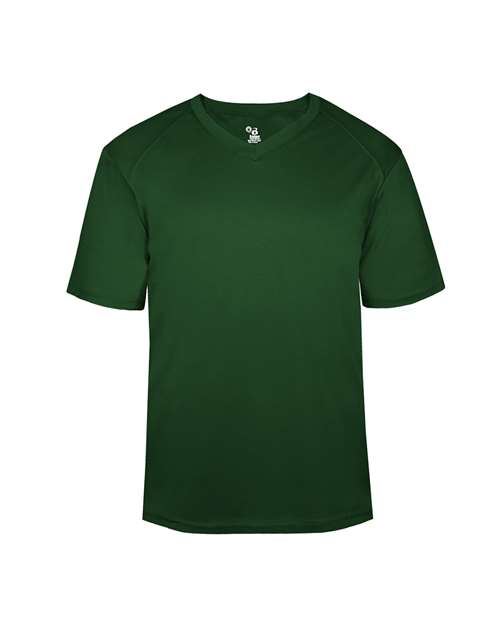 Badger Youth B-Core V-Neck T-Shirt - Forest