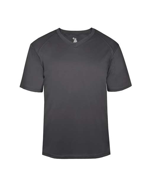 Badger Youth B-Core V-Neck T-Shirt - Graphite