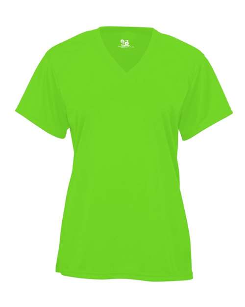 Badger Youth B-Core V-Neck T-Shirt - Lime