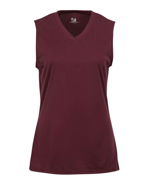 Badger Girls' B-Core Sleeveless T-Shirt - Maroon