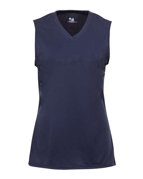 Badger Girls' B-Core Sleeveless T-Shirt - Navy