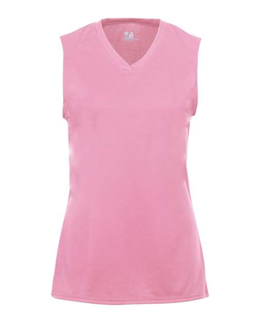 Badger Girls' B-Core Sleeveless T-Shirt - Pink