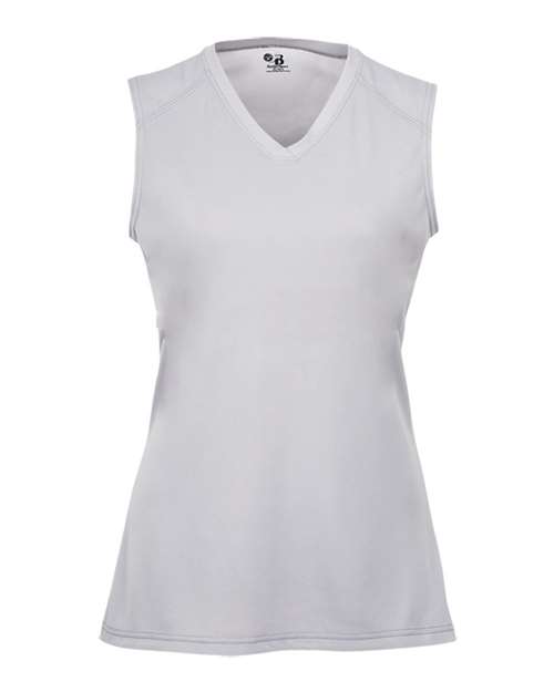 Badger Girls' B-Core Sleeveless T-Shirt - Silver