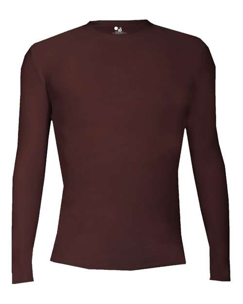 Badger Men's Pro-Compression Long Sleeve T-Shirt - Maroon