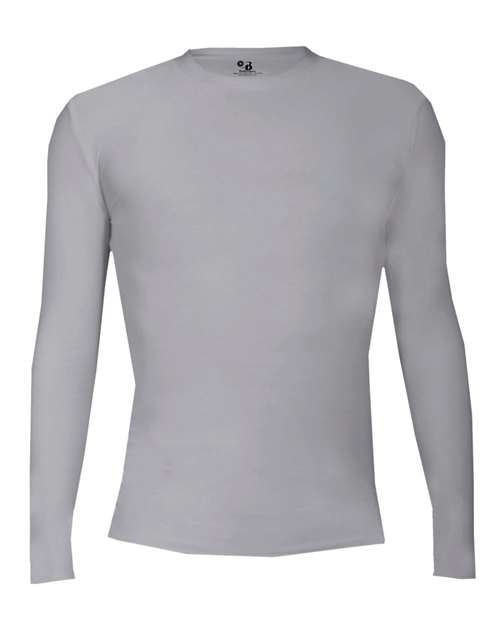 Badger Men's Pro-Compression Long Sleeve T-Shirt - Silver
