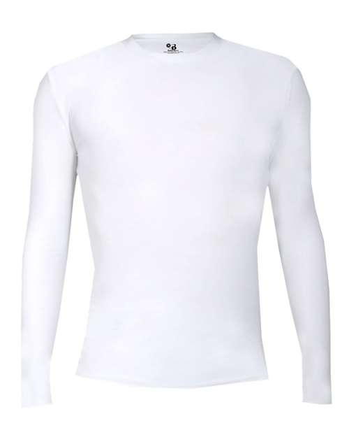 Badger Men's Pro-Compression Long Sleeve T-Shirt - White
