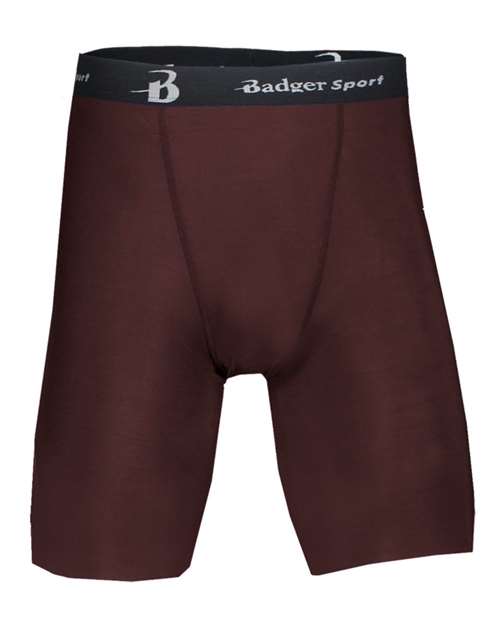 Badger Men's Pro-Compression Shorts - Maroon