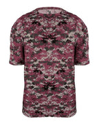 Badger Youth Digital Camo T-Shirt (Part 1 of 2) - Maroon Digital