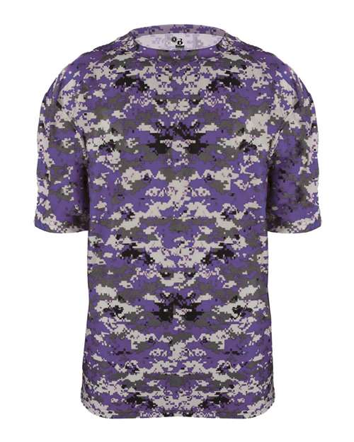 Badger Youth Digital Camo T-Shirt (Part 1 of 2) - Purple Digital