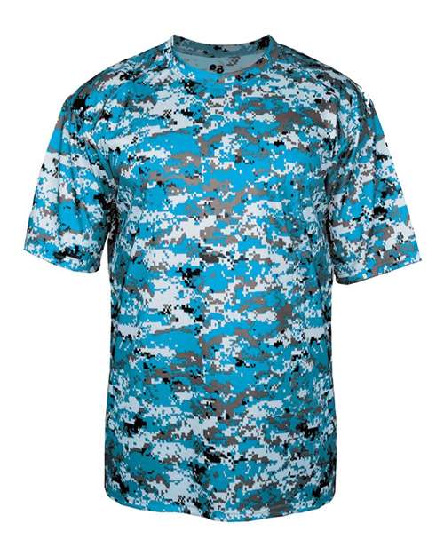 Badger Youth Digital Camo T-Shirt (Part 1 of 2) - Electric Blue Digital