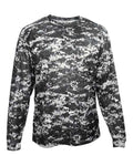 Badger Youth Digital Camo Long Sleeve T-Shirt - Black Digital