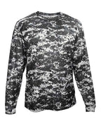 Badger Youth Digital Camo Long Sleeve T-Shirt - Black Digital