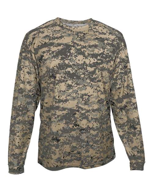 Badger Youth Digital Camo Long Sleeve T-Shirt - Sand Digital