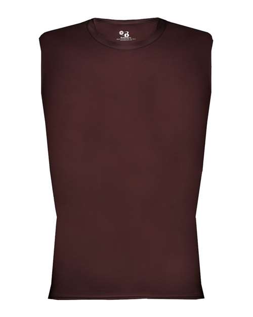 Badger Men's Pro-Compression Sleeveless T-Shirt - Maroon