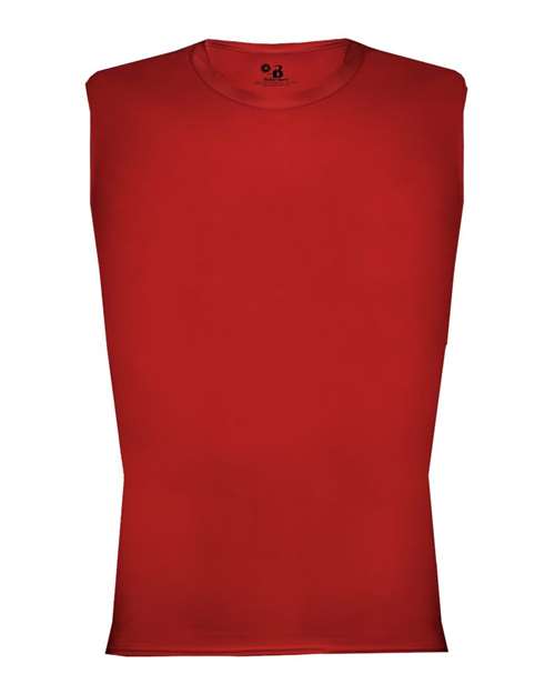 Badger Men's Pro-Compression Sleeveless T-Shirt - Red