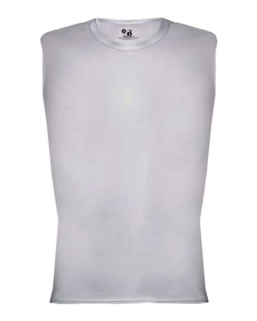 Badger Men's Pro-Compression Sleeveless T-Shirt - Silver