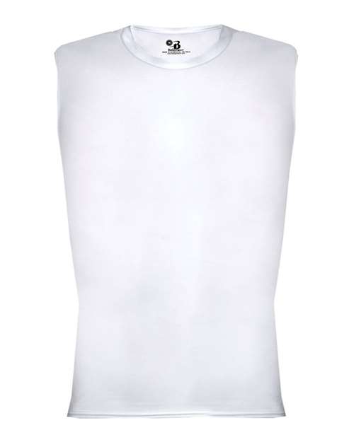 Badger Men's Pro-Compression Sleeveless T-Shirt - White