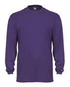 Badger Men's B-Tech Cotton-Feel Long Sleeve T-Shirt - Purple
