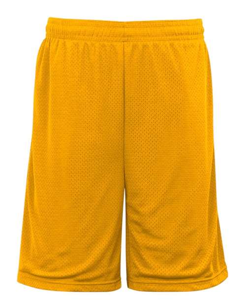 Badger Men's Pro Mesh 9" Shorts with Pockets - Gold