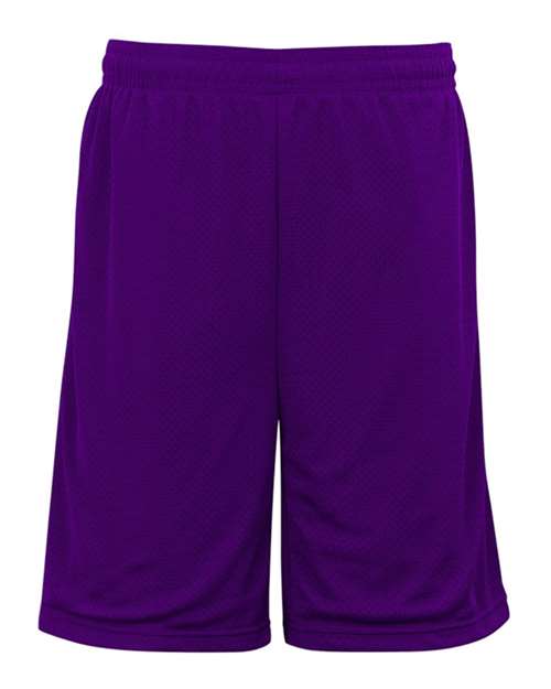 Badger Men's Pro Mesh 9" Shorts with Pockets - Purple